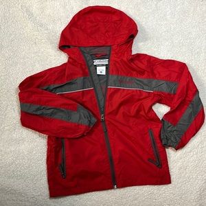 Youth Columbia red rain jacket size 10/12